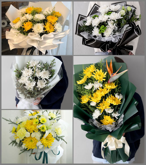 山西忻州五台县台城镇白事花束代送